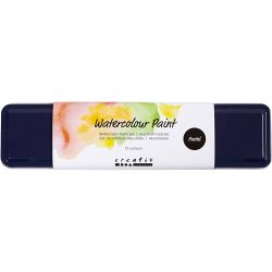 Aquarelset, pastelkleuren, 12 kleur/ 1 doos