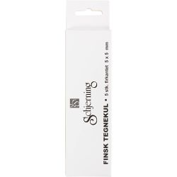 Houtskool sticks, L: 15 cm, afm 5x5 mm, 5 stuk/ 1 doos