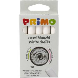Schoolbordkrijt, L: 8 cm, d 10 mm, wit, 10 stuk/ 1 doos