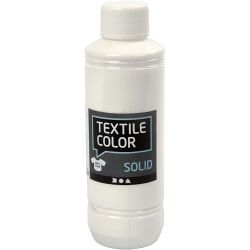 Textielkleur, dekkend, wit, 250 ml/ 1 fles
