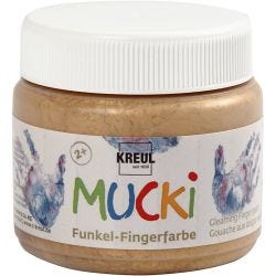 Mucki Vingerverf, goud metallic, 150 ml/ 1 Doosje