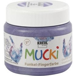 Mucki Vingerverf, metallic paars, 150 ml/ 1 Doosje
