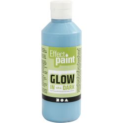 Glow in the Dark, fluorescerende lichtblauw, 250 ml/ 1 fles