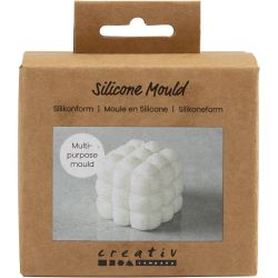 Siliconen Vorm, Vierkant met bubbels, H: 5 cm, B: 6 cm, d 6 cm, 1 stuk/ 1 doos