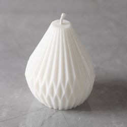 Siliconen Vorm, Geribbelde druppelvorm, H: 8 cm, d 7 cm, 1 stuk/ 1 doos