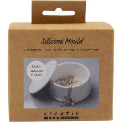 Siliconen vormen, Pot met deksel, H: 4,5 cm, d 7,5 cm, 1 stuk/ 1 doos