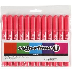 Colortime stiften, lijndikte 5 mm, roze, 12 stuk/ 1 doos