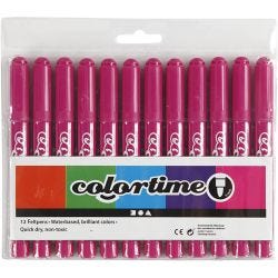 Colortime stiften, lijndikte 5 mm, roze, 12 stuk/ 1 doos