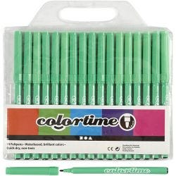Colortime stiften, lijndikte 2 mm, lichtgroen, 18 stuk/ 1 doos