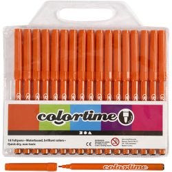 Colortime stiften, lijndikte 2 mm, oranje, 18 stuk/ 1 doos