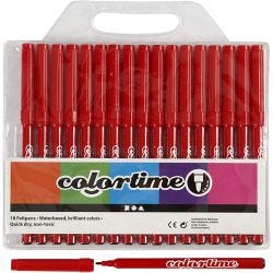 Colortime stiften, lijndikte 2 mm, rood, 18 stuk/ 1 doos