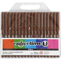 Colortime stiften, lijndikte 2 mm, bruin, 18 stuk/ 1 doos