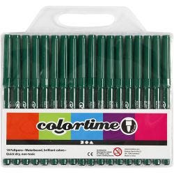 Colortime stiften, lijndikte 2 mm, donkergroen, 18 stuk/ 1 doos