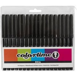 Colortime stiften, lijndikte 2 mm, zwart, 18 stuk/ 1 doos