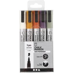 Krijtstiften, lijndikte 1,2-3 mm, pastelkleuren, 5 stuk/ 1 doos