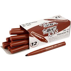 BIC Visa Color Kleurstiften, lijndikte 3 mm, midden bruin, 12 stuk/ 1 doos
