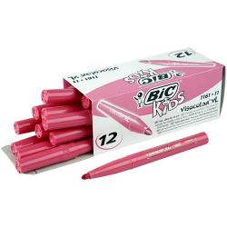 BIC Visa Color Kleurstiften, lijndikte 3 mm, roze, 12 stuk/ 1 doos