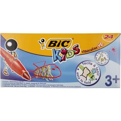 BIC Visa Color Kleurstiften, lijndikte 3 mm, diverse kleuren, 24 stuk/ 1 doos