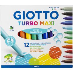 GIOTTO-markers, lijndikte 5 mm, diverse kleuren, 12 stuk/ 1 doos