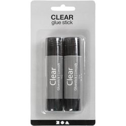 Transparante Lijmstift, rond, 10 gr, 2 stuk/ 1 doos