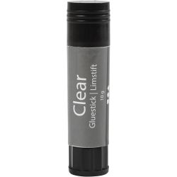 Transparante Lijmstift, rond, 10 gr, 1 stuk