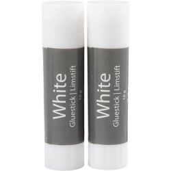 Witte lijmstift, rond, 10 gr, 2 stuk/ 1 doos