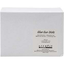 Lijmstiften Mini, L: 10 cm, d 7 mm, 200 stuk/ 1 doos