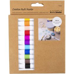 Creatieve Multi Stift, lijndikte 4 mm, diverse kleuren, 12 stuk/ 1 doos