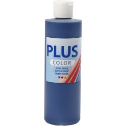 Plus Color Acrylverf, marineblauw, 250 ml/ 1 fles