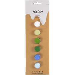 Plus Color Acrylverf, blauw/groen harmonie, 6x5 ml/ 1 doos