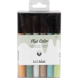 Plus Color Marker, L: 14,5 cm, lijndikte 1-2 mm, diverse kleuren, 5,5 ml, 18 stuk/ 1 doos