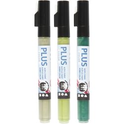 Plus Color Marker, L: 14,5 cm, lijndikte 1-2 mm, donkergroen, eucalyptus, leaf green, 5,5 ml, 3 stuk/ 1 doos