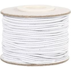 Elastisch koord, dikte 1 mm, wit, 25 m/ 1 rol