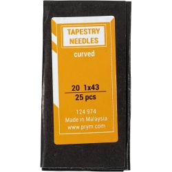 Borduurnaalden, Lengte van het oog: 8 mm , afm 20, L: 42 mm, zonder punt, 25 stuk/ 1 doos