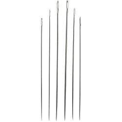 Stopnaalden, afm 1-5, zilver, 6 stuk/ 1 doos
