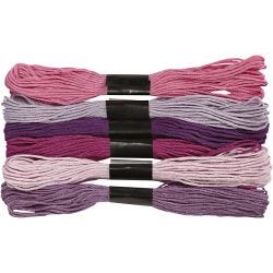 Borduurgaren, dikte 1 mm, paars, 6 bol/ 1 doos