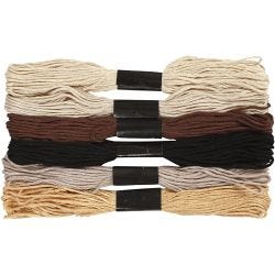Borduurgaren, dikte 1 mm, naturel, 6 bol/ 1 doos