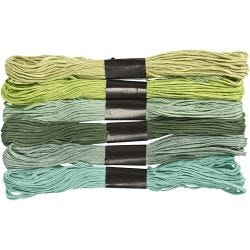 Borduurgaren, dikte 1 mm, groen, 6 bol/ 1 doos