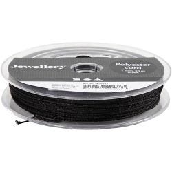 Polyester koord, dikte 1 mm, zwart, 50 m/ 1 rol