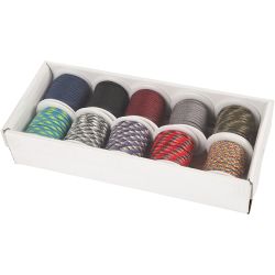 Macramé Koord, B: 5 mm, diverse kleuren, 10x10 m/ 1 doos