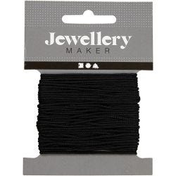 Macramé Koord, dikte 1 mm, zwart, 10 m/ 1 rol