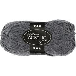 Fantasia acrylgaren, L: 80 M, grijs, 50 gr/ 1 bol