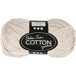 Katoengaren, afm 8/4, L: 170 M, zandkleur, 50 gr/ 1 bol