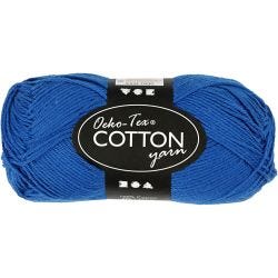 Katoengaren, afm 8/4, L: 170 M, kobalt blauw, 50 gr/ 1 bol