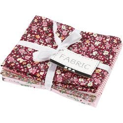 Patchwork stof, afm 45x55 cm, 100 gr, roze, 4 stuk/ 1 bol
