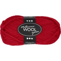 Melbourne wolgaren, L: 92 M, rood, 50 gr/ 1 bol