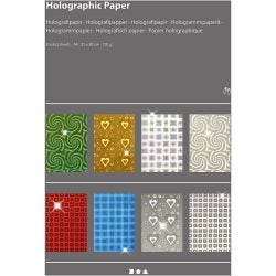 Holografisch papier, A4, vel 210x297 mm, 120 gr, 8 div vellen/ 1 doos