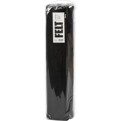 Hobbyvilt, B: 45 cm, dikte 1,5 mm, 180-200 gr, zwart, 5 m/ 1 rol