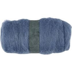 Gekaarde Wol, hemelsblauw, 100 gr/ 1 bol