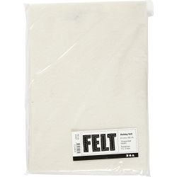 Hobbyvilt, A4, vel 210x297 mm, dikte 1,5-2 mm, off-white, 10 vel/ 1 doos